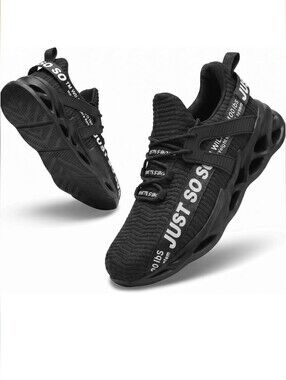 Just So So Black Women's Athletic Sneakers, Size 7.5